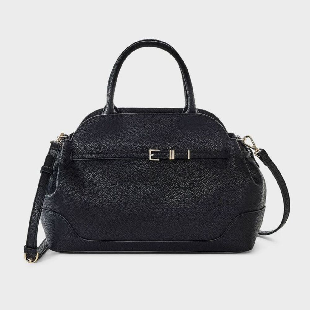 Open Box - A New Day - Belted Satchel Handbag - A New Day Black Black